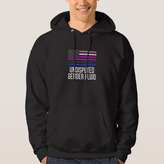 Oomtvistad Gender Fluid Lgbtq Nonbinary Pride 2 Hoodie (Framsida)