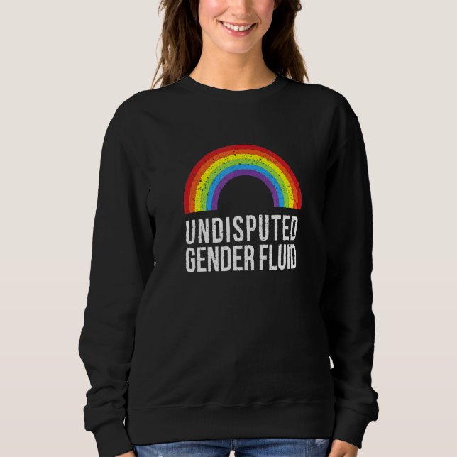 Oomtvistad Gender Fluid Lgbtq Nonbinary Pride 3 T Shirt (Framsida)
