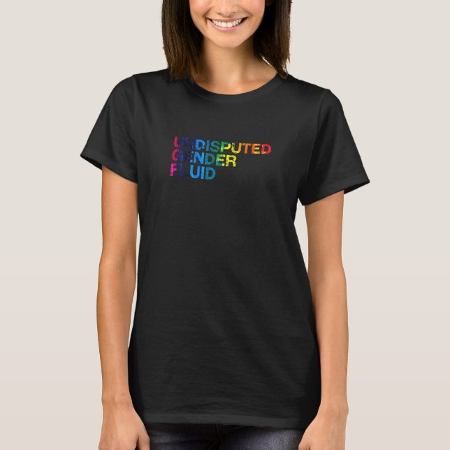 Oomtvistad Gender Fluid Lgbtq Nonbinary Pride 4 T Shirt (Framsida)