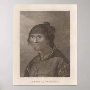 Oonalashka kvinna, Alaska Poster