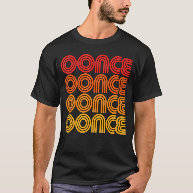 Oonce Rave Music Klubb Beat Thumpa Techno Onomatop T Shirt (Framsida)