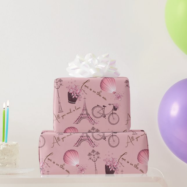 Ooo La-Paris 30 tum x 6 fot Papper Presentpapper (Festgåvor)