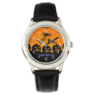 Oooh! Happy halloween i Orange och svart Armbandsur