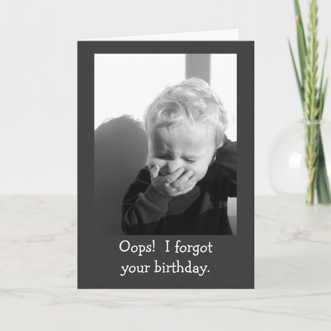 Oops Boy Belet Birthday Card-mall Kort (Framsida)