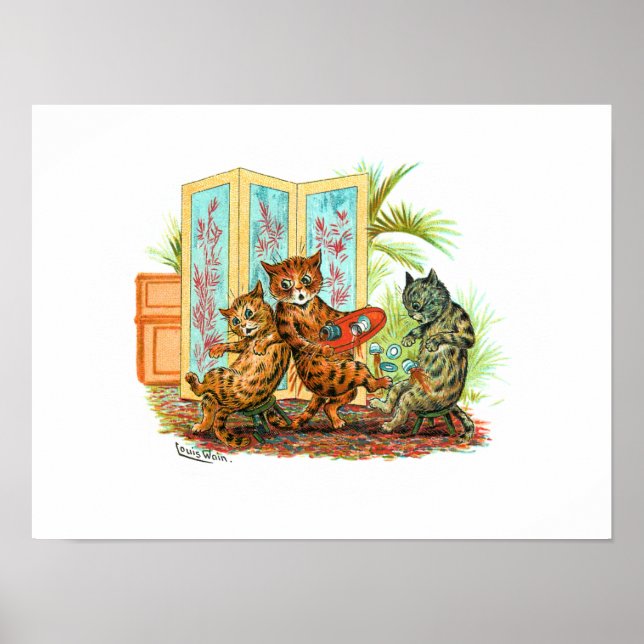 Oops Cat-astrophe Louis Wain Poster (Framsidan)