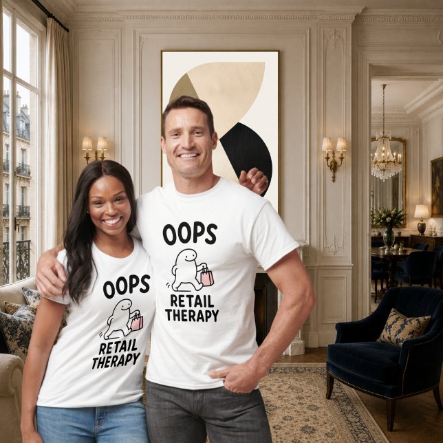 Oops Detaljterapi Roligt Sött Shoppingtecken  T Shirt (Skapare uppladdad)