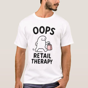 Oops Detaljterapi Roligt Sött Shoppingtecken T Shirt