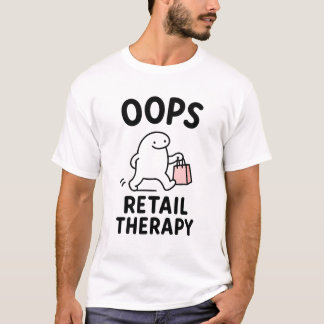 Oops Detaljterapi Roligt Sött Shoppingtecken T Shirt