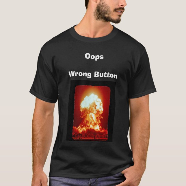 Oops felt knäppas,     den mörka T-tröja T-shirt (Framsida)