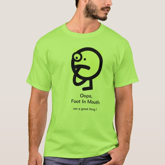 Oops fot i mun tee shirt (Framsida)