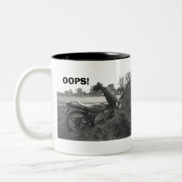 "OOPS!-FUNNY FAKE MOTORBIKE OLYCKA" MUGG