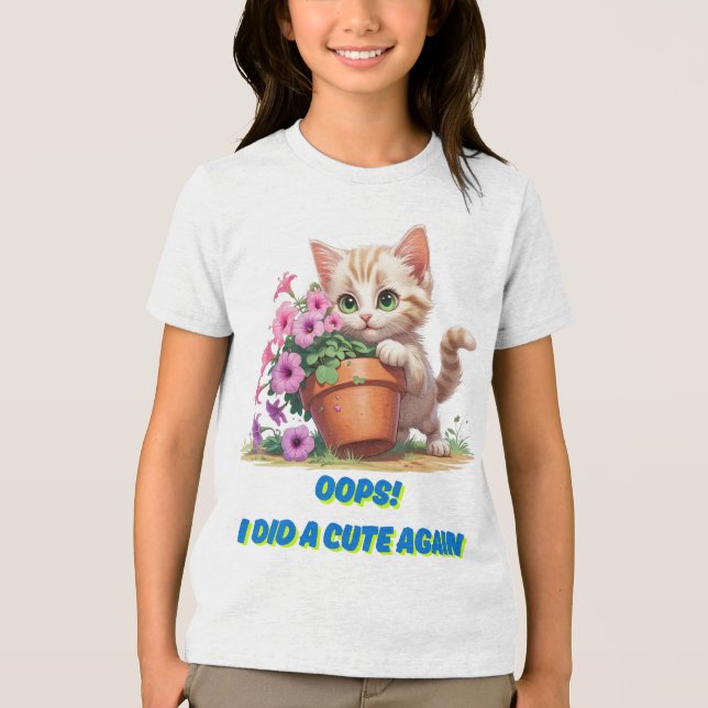 Oops! I Did a Cute Again – Funny & Adorable Design T Shirt (Framsida)