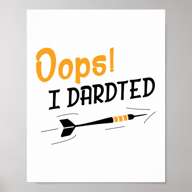 Oops jag Darts Player Poster (Framsidan)