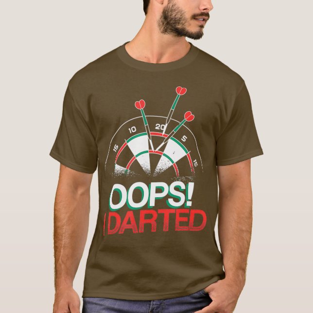 Oops jag Dary Dart Player T Shirt (Framsida)