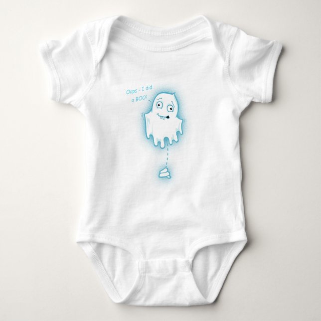 "Oops - jag gjorde en bu" Halloween/spöken för Tee Shirt (Framsida)