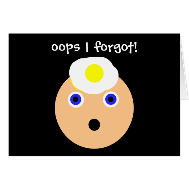 oops!  Jag glömde! Hälsningskort (Framsidan Horizontal)