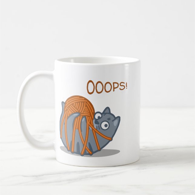 OOPS! Lönsam kute med garn Boll Kaffemugg (Vänster)