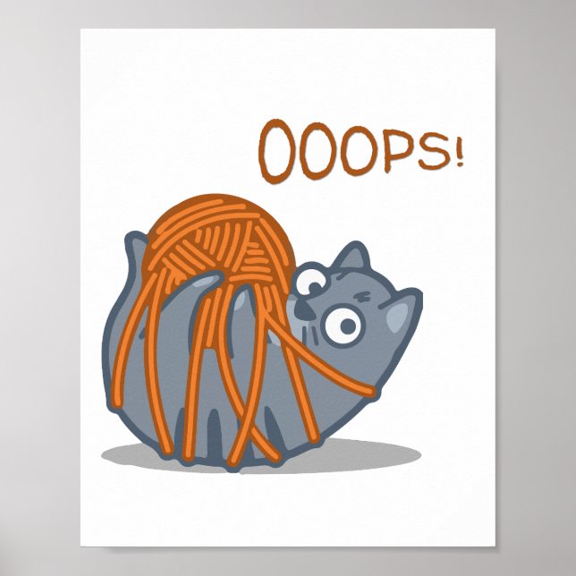 OOPS! Lönsam kute med garn Boll Poster (Framsidan)