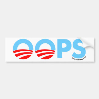 Oops missförstår Obama Bildekal