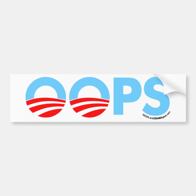 Oops missförstår Obama Bildekal (Framsidan)