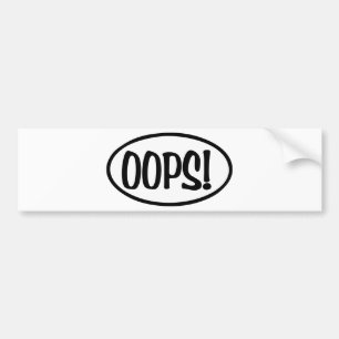 oops oval bildekal