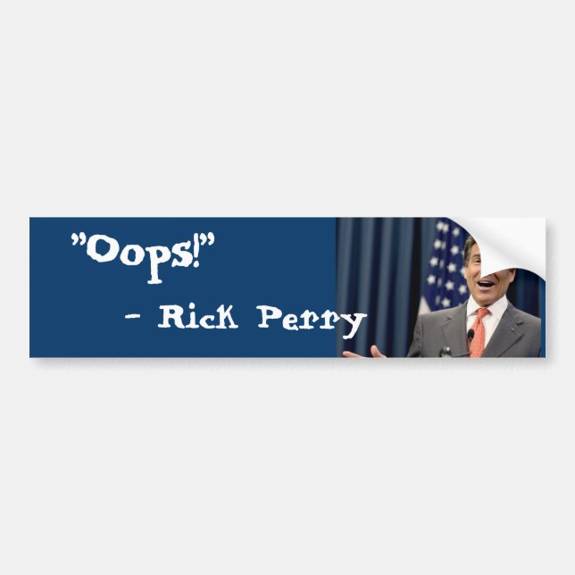 Oops! - Rick Perry Bildekal (Framsidan)