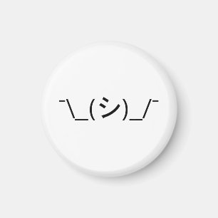 Oops Shrug Emoticon ¯\_(シ)_/ natjapanska Kaomoji Magnet