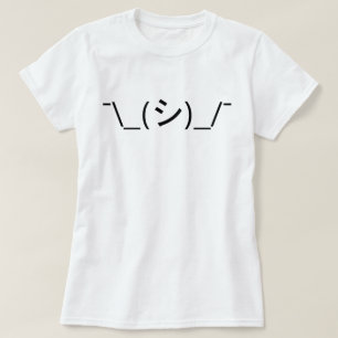 Oops Shrug Emoticon ¯\_(シ)_/ natjapanska Kaomoji T Shirt