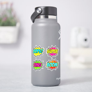 OOPS Super OMG Boom Burst Pop Art  4" Vinyl        Klistermärken