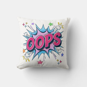 OOPS Tecknad Burst Kudde