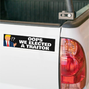 Oops vi valde en traitor-antitrump bildekal