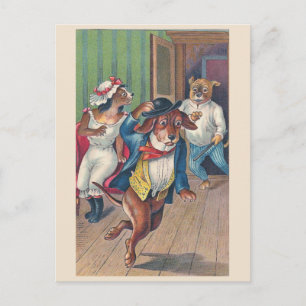 "Oops" Vintage Hundar vykort