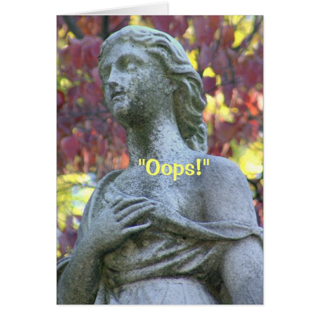 ""OOPS! WARDROBE MALFUNCTION’ HUMOROUS APOLOGY OBS KORT (Framsidan)