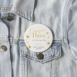 Oopsie Daisy Minimalistisk Vattenfärg Bebisbad Knapp