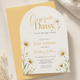 Oopsie Daisy Vildblomma Akvarell Baby Shower Inbjudningar