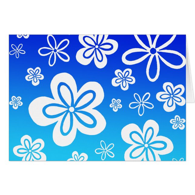 Oopsy daisy - omvänt hav hälsningskort (Framsidan Horizontal)