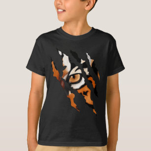 Oördd tigerrkatt ögon klor silhuett  t shirt