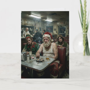 Oordnad Tomte Diner Mörk Humor Kort