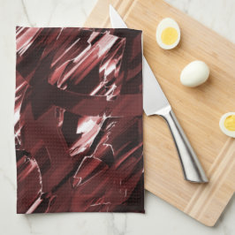 Oordning av sönderdelade eller dåligt skurna röda  kökshandduk