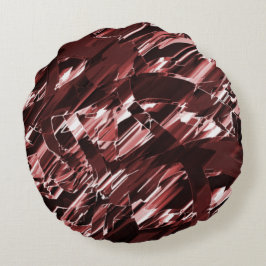 Oordning av sönderdelade eller dåligt skurna röda  rund kudde