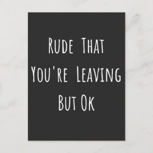 Oordning som du Lämnar men okej - nytt jobb, Helg Vykort