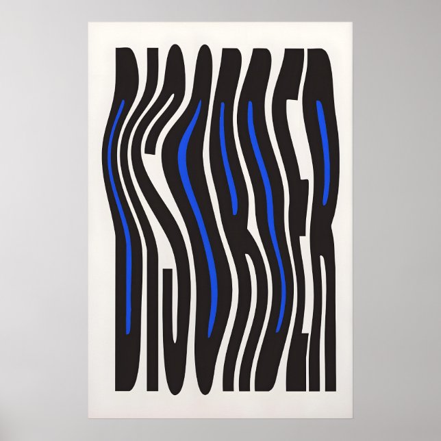 Oordning Typography Tryck Modern Bauhaus Optisk (Framsidan)