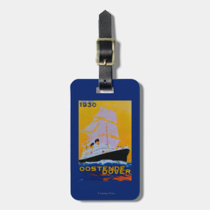 Oostende Dover vintage PosterEurope Bagagebricka