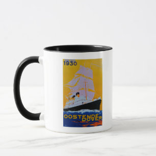 Oostende Dover vintage PosterEurope Mugg