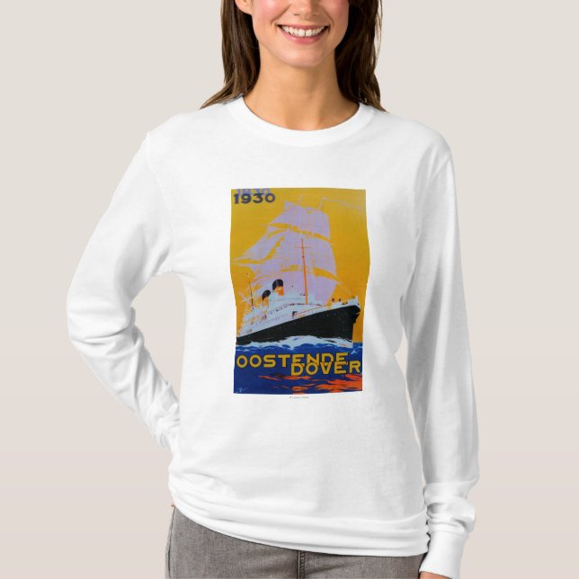 Oostende Dover vintage PosterEurope Tröja (Framsida)