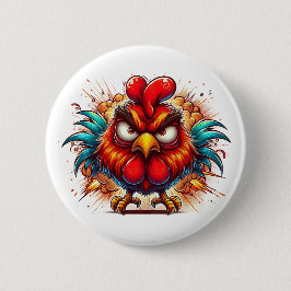 "Oots the Radiant Rooster" Button Knapp