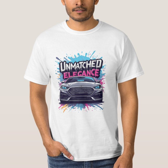Oöverträffad elegans sport sedan konst t shirt (Framsida)