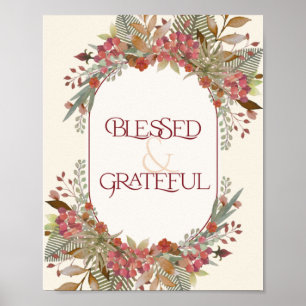 Oöverträffad fallande blommigt: Grattis till Thank Poster