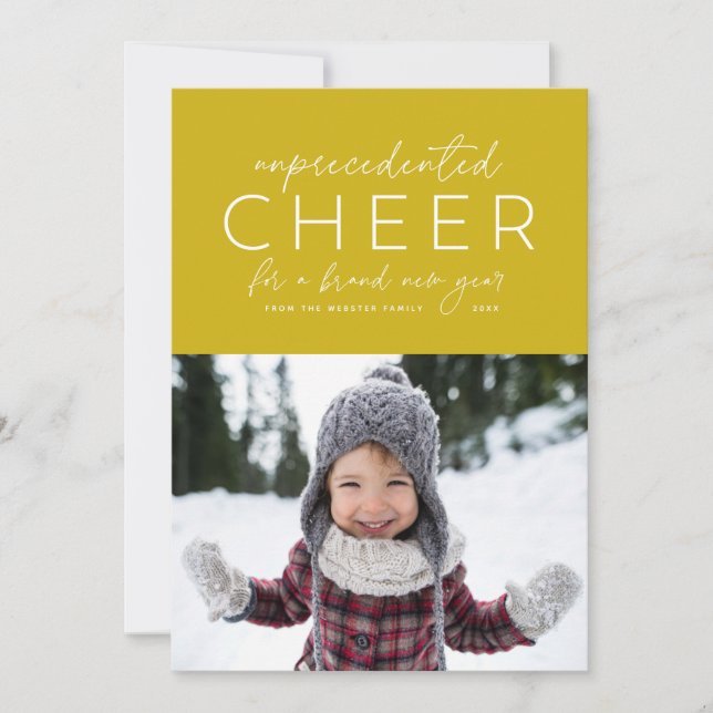 Oöverträffad jublande fotoport Gott nytt år 2022 Julkort (Framsida)