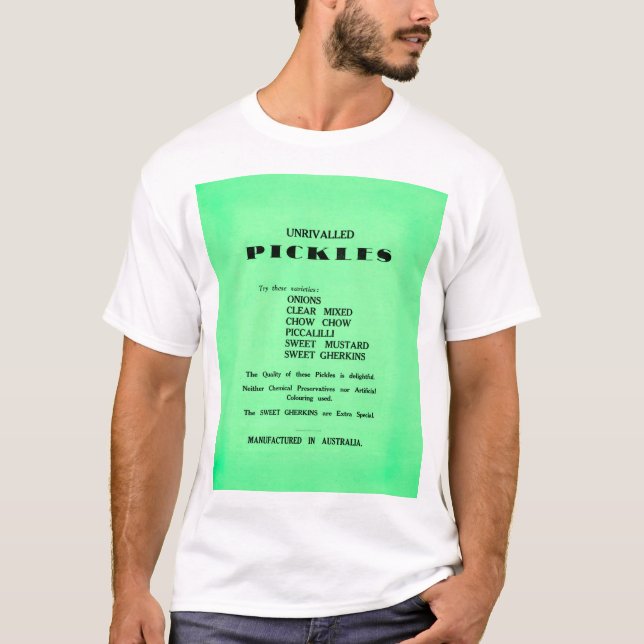 Oöverträffad Pickles Rolig Herrtröja T Shirt (Framsida)